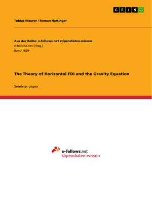 cover image of The Theory of Horizontal FDI and the Gravity Equation